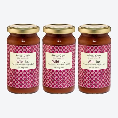 Hagen Grote Wild-Jus, 3 x 200 ml, hochkonzentrierter Fleischsaft aus handwerklicher Fertigung, für aromatische Fleischsaucen von Hagen Grote