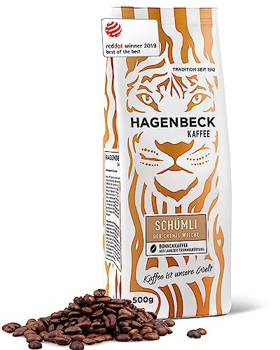 Hagenbeck Schümli Kaffee 500g | Ganze Kaffeebohnen aus traditioneller Röstung | Satt-vollendeter Geschmack mit feiner Crema | Bohnenkaffee stark & kräftig | Ideal für Kaffee-Vollautomaten von Hagenbeck Kaffee