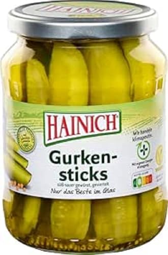 Hainich Gurkensticks Geviertelt, 360 g (Packung mit 6) von Hainich