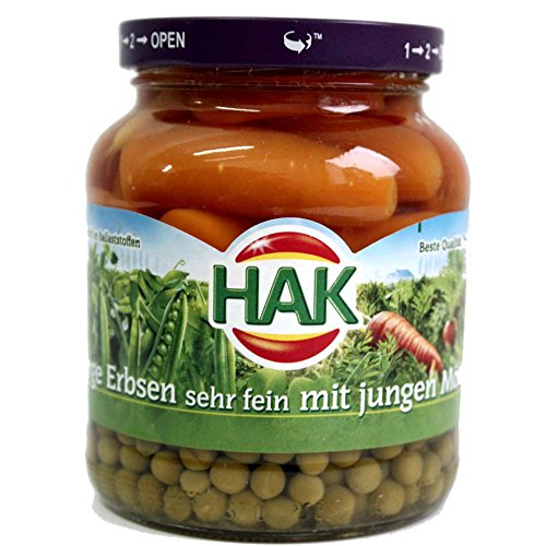 HAK Junge Erbsen sehr fein mit jungen Möhren 340g von Hak