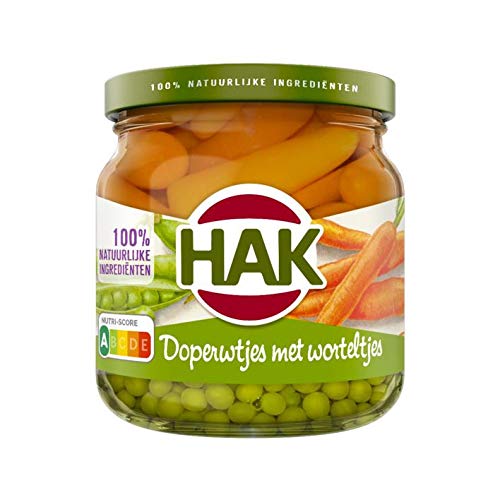 Hak Doperwtjes met Worteltjes Erbsen mit Karotten 195G von Hak