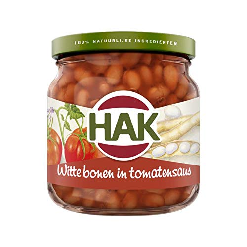 Hak Witte Bonen Weiße Bohnen in Tomatensauce 180G von Hak