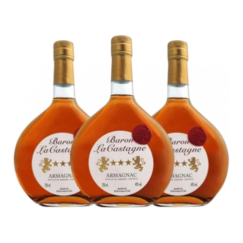 Armagnac Halcool. Baron Lacastagne 70 cl (Karton mit 3 Flaschen von 70 cl) von Halcool