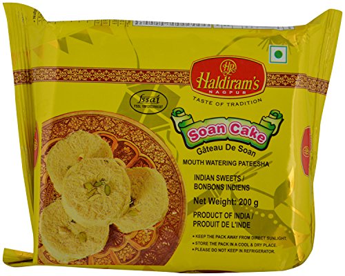 Haldiram's Soan Kuchen (200g), indisches Dessert mit Mandeln, Pistazien und Kardamom von Haldiram's