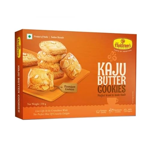 Haldirams Cookies (250g) - Probiere den beliebten indischen Snack! (Kaju Butter) von Haldiram's Delhi