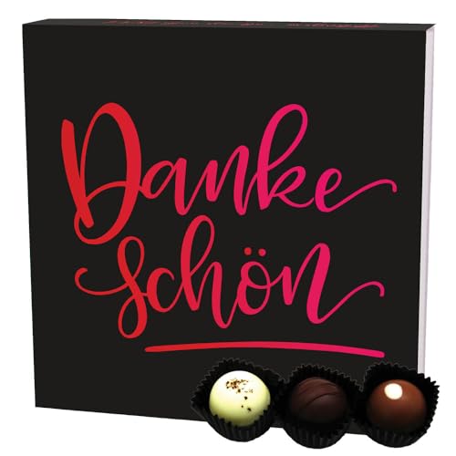 Hallingers Dankeschön L - Manufaktur Pralinen Geschenk handmade ohne Alkohol aus Edelkakao Schokolade (Box) - Ostergeschenke Osterkörbchen Ostereier & als Osterdeko | Geburtstag Glückwunsch Danke Neue von Hallingers Genuss Manufaktur