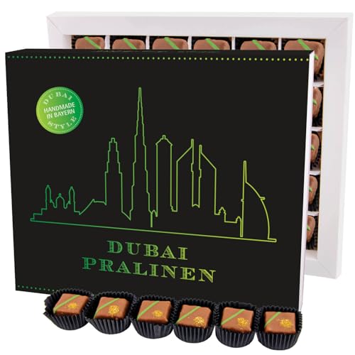 Hallingers Dubai Pralinen XXL - Dubai Style Schokolade Manufaktur Pralinen handmade in Bayern ohne Alkohol aus Edelkakao (Box) - Ostergeschenke Osterkörbchen Ostereier & als Osterdeko | Geburtstag Glü von Hallingers Genuss Manufaktur