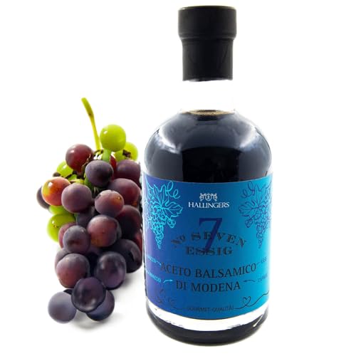 Hallingers Traditioneller Aceto Balsamico di Modena 6% Säure - Gourmet-Essig No. 7 (Glas) - Ostergeschenke Osterkörbchen Ostereier & als Osterdeko | Neues Zuhause Ruhestand Genesung von Hallingers Genuss Manufaktur