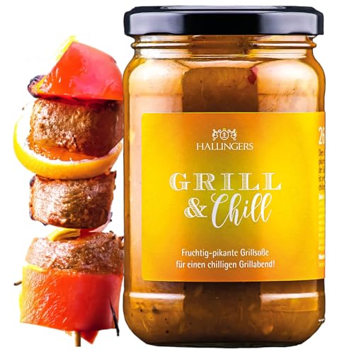 Hallingers Grill & Chill - Feinstes Grill-Chutney, handgemacht (Glas) - Adventskalender Neuheiten & Adventskalender befüllen | Geburtstag Glückwunsch Neues Zuhause Danke Freundschaft Genesung von Hallingers Genuss Manufaktur