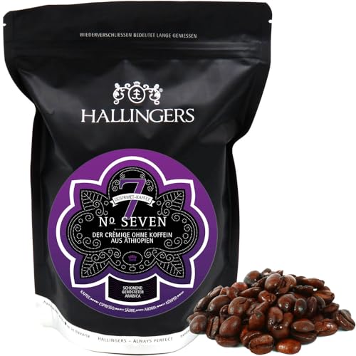 Hallingers No. Seven - Entkoffeinierter Gourmet-Kaffee aus Äthiopien, schonend langzeit-geröstet (Bag) - Ostergeschenke Osterkörbchen Ostereier & als Osterdeko | Geburtstag Glückwunsch Neues Zuhause J von Hallingers Genuss Manufaktur