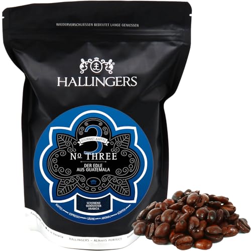 Hallingers No. Three - Gourmet-Kaffee aus Guatemala, schonend langzeit-geröstet (Bag) - Adventskalender Neuheiten & Adventskalender befüllen | Geburtstag Glückwunsch Neues Zuhause Jahrestag Genesung von Hallingers Genuss Manufaktur