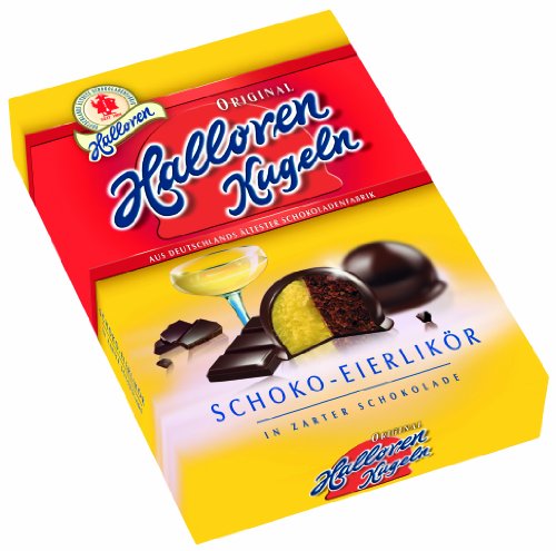 Halloren Original Halloren Kugeln Schoko-Eierlikr, 4er Pack (4 x 125 g) von Halloren