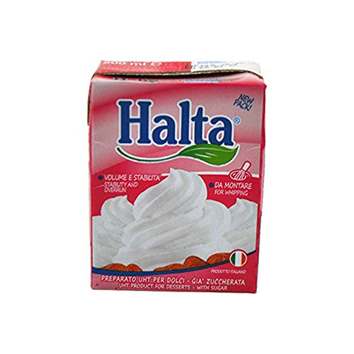 12x Halta Preparato per dolci da montare gia zuccherata UHT-Basis für Süßigkeiten schon gesüßt 200ml Gebäckprodukt von Halta