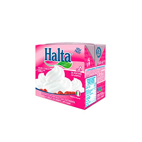 3x Halta Preparato per dolci da montare gia zuccherata UHT-Basis für Süßigkeiten schon gesüßt 500ml Gebäckprodukt von Halta