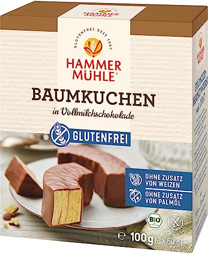 BIO Vollmilch-Baumkuchenringe glutenfrei, 2 Stück 12 x 100 gr von Hammermühle organic