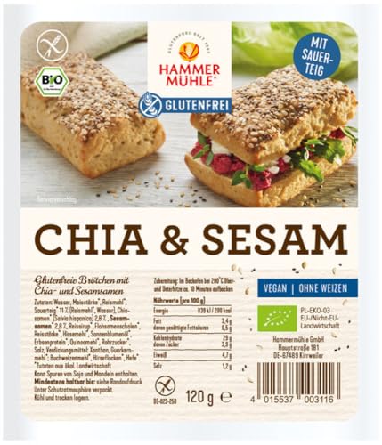 Bio Chia & Sesam Brötchen gf von Hammermühle