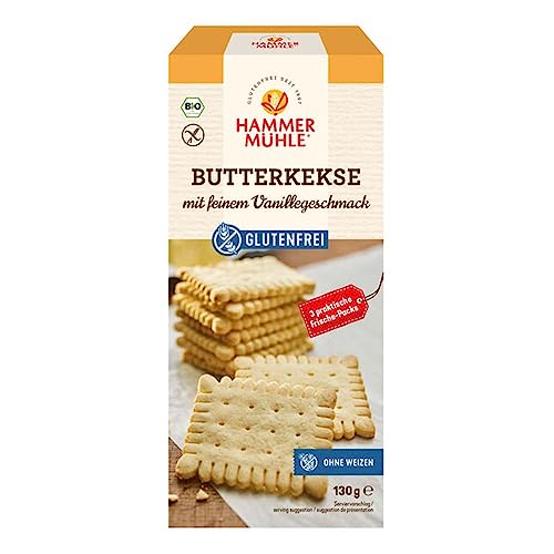 HAMMERMÜHLE Bio Butterkekse, Vanillegeschmack, 130g (3er Pack) von Hammermühle