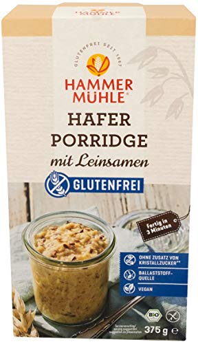 Hammermühle Hafer Porridge mit Leinsamen glutenfrei bio 375g von Hammermühle