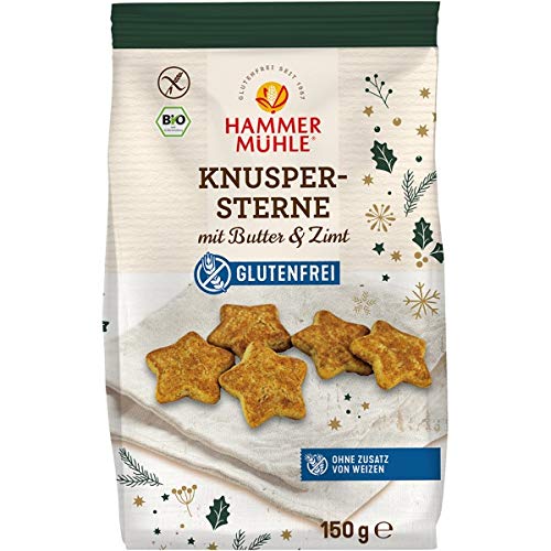 Hammermühle Knuspersterne mit Butter & Zimt, glutenfrei (150 g) - Bio von Hammermühle