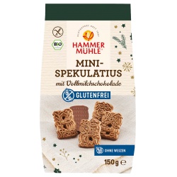 Mini-Spekulatius mit Schokolade, glutenfrei von Hammermühle