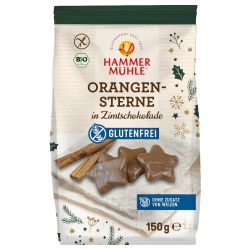 Orangensterne in Zimtschokolade, glutenfrei von Hammermühle