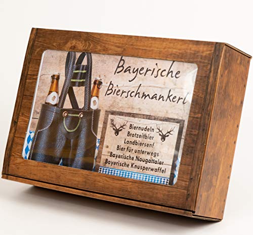 Bayerische Bierschmankerl - Geschenkkorb für Männer mit bayerischen Feinkostspezialitäten - Bayerische Geschenke von Handelsagentur Kasberger