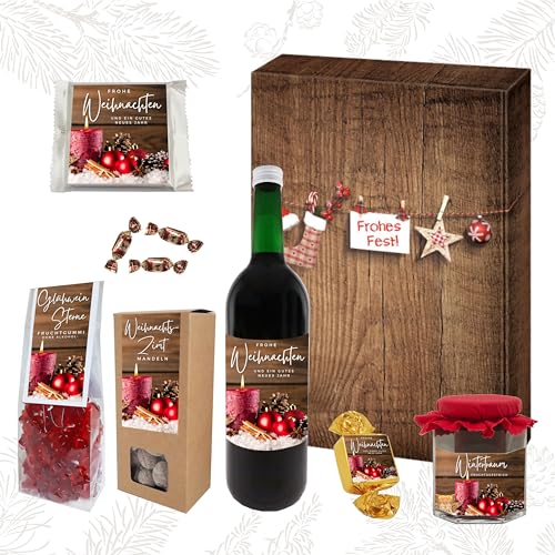 Frohes Fest Geschenkbox | Tolles Geschenk für Frauen zu Weihnachten | Set mit weihnachtlichen Süßwaren | Edles Feinkostpräsent (Frohes Fest 3) von Handelsagentur Kasberger