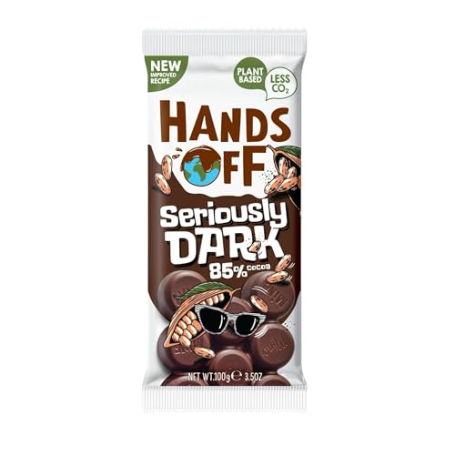 Hands Off My Chocolate Seriously Dark 85% Kakao Vegan 12x100g | All Natural Fair Chocolate | Laktosefrei | 12 einzeln verpackte Tafeln vegane Schokolade | Dunkle Schokolade von Hands Off My Chocolate