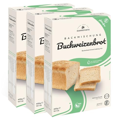 Glutenfreie Backmischung Buchweizenbrot | 3x400gr | Hanneforth von Hanneforth