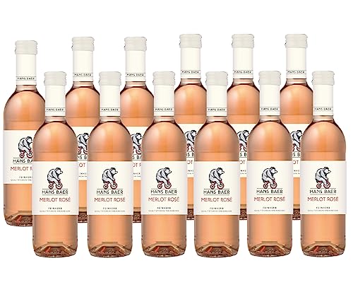 Hans Baer - Merlot Rosé Trocken - Rosewein - Qualitätswein aus Rheinhessen, Deutschland (12 x 0,25 L) von Hans Baer