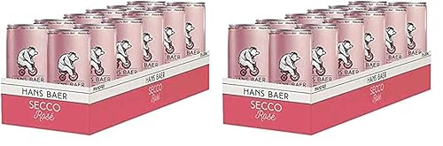 Hans Baer - Secco Rosé, Perlwein In Dosen (12 X 0.20 L) (Packung mit 2) von Hans Baer