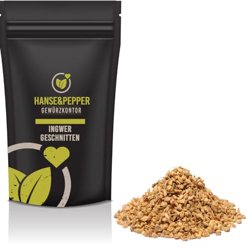 100g Ingwer geschnitten geschält Ginger Ingwertee Kräutertee Ingwerwurzel von Hanse&Pepper Gewürzkontor