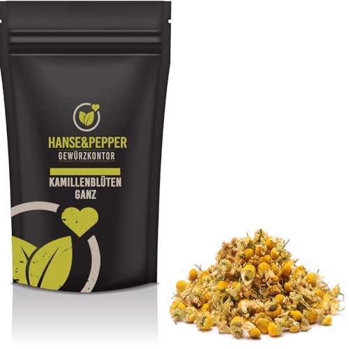 100g Kamillenblüten ganz Kamillen Tee Kamillen Blüten lose Vegan Kräutertee von Hanse&Pepper Gewürzkontor