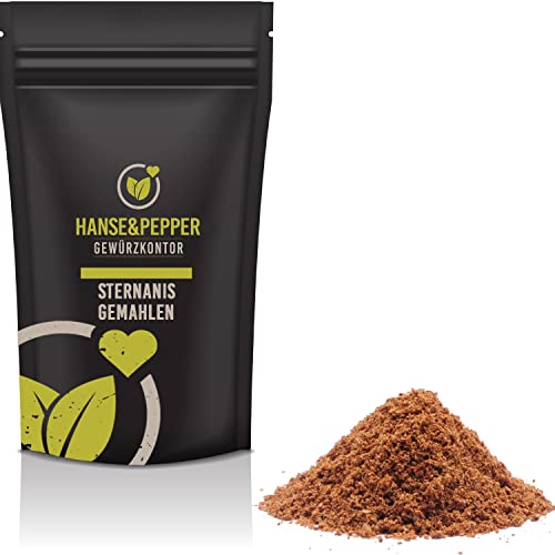 100g Sternanis gemahlen Gewürz ganz duftend Weihnachtsgewürz Star Anis von Hanse&Pepper Gewürzkontor