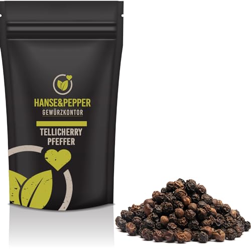 100g Tellicherry Pfeffer ganze Körner edler Tellicherrypfeffer ganz edler Pfeffer aromatisch von Hanse&Pepper Gewürzkontor