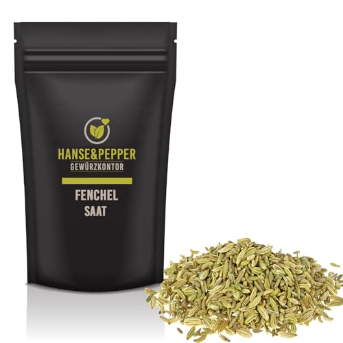 1kg Fenchel Samen getrocknet auch für Fenchel-Tee Gourmet 1A Qualität- Greenline Serie von Hanse&Pepper Gewürzkontor