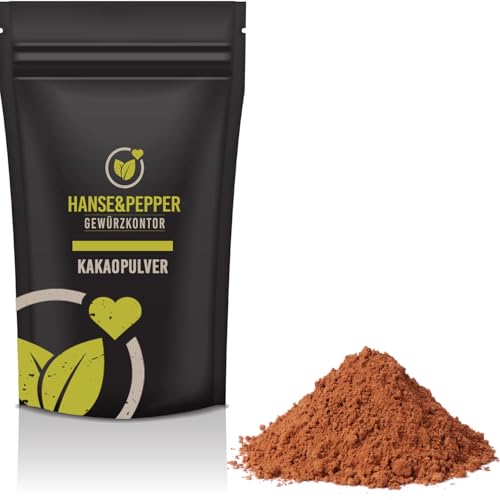 1kg Kakaopulver natürlich ohne Zusätze Backkakao Heiße Schokolade Kakao Pulver Rohkakao Back Kakao Edel Kakao naturbelassen reines Kakaopulver 100% natürliches Kakaopulver ohne Zusätze von Hanse&Pepper Gewürzkontor