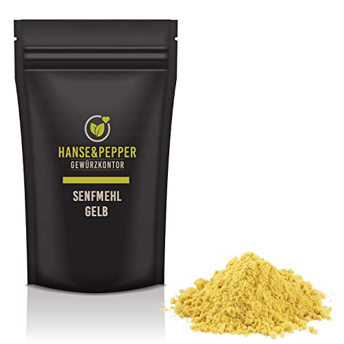 1kg Senfmehl Gelb Pulver Senfkörner gemahlen für Senfherstellung Sehr Aromatisch Spitzenqualität - Taste Line Serie von Hanse&Pepper Gewürzkontor