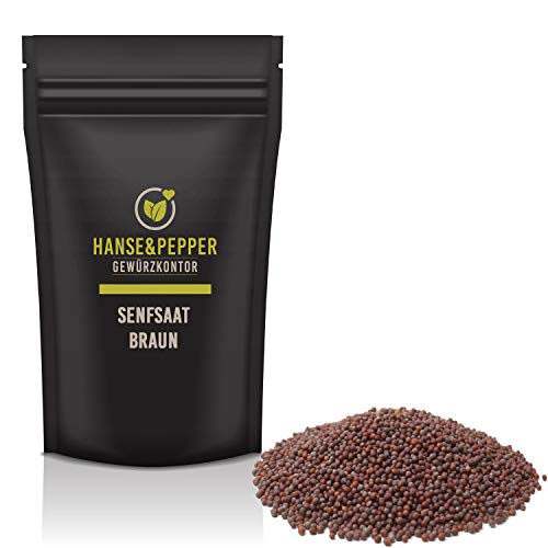 1kg Senfsaat braun ganz Senfkörner Sehr Aromatisch Spitzenqualität - Taste Line Serie von Hanse&Pepper Gewürzkontor