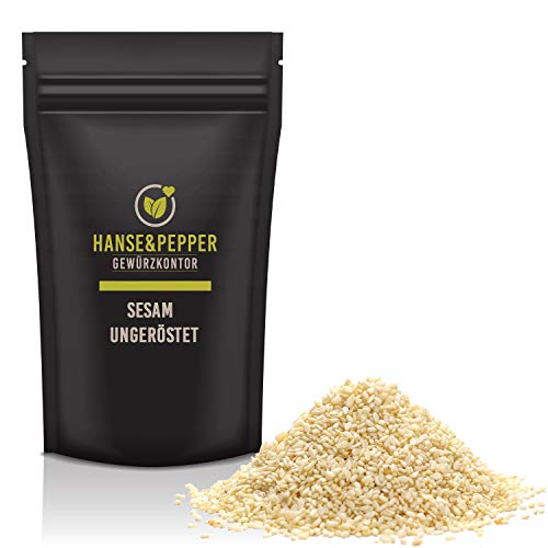 250g Sesam Weiß geschält Sesamsamen Sesamsaat Sesam Samen Sesam Saat ungeröstet von Hanse&Pepper Gewürzkontor