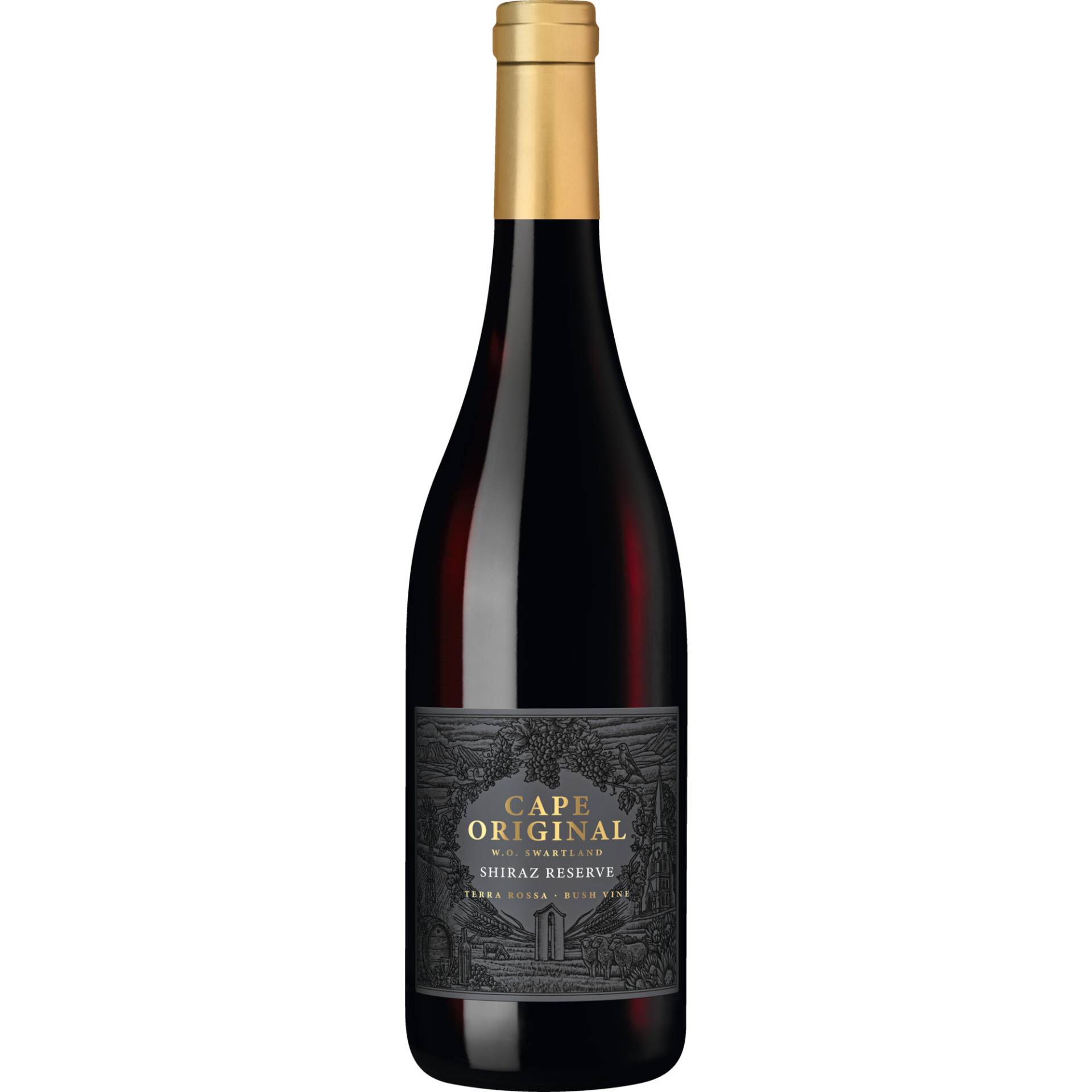 Cape Original Shiraz Bush Vine Reserve, W.O. Swartland, Western Cape, 2022, Rotwein von Hanseatisches Wein- und Sekt-Kontor Hawesko GmbH, Friesenweg 24, D-22763 Hamburg