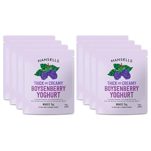 Hansells Boysenbeer-Joghurt, 8 Beutel – Fruchtiger Genuss, einfach und gesund von Hansells