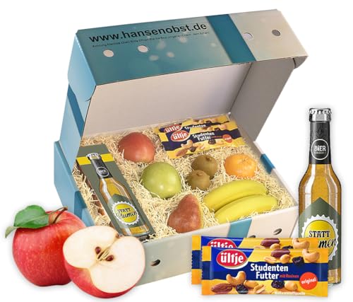 Hansen Obst - Geburtstags Geschenkbox - fruchtige Obst-Box - “Für Männer: Statt Blumen” - Präsentkorb - Obst-Geschenkset - gefüllte Obstkiste - Geschenk Obstbox von Hansen Obst