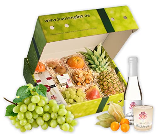 Hansen Obst - Geburtstags Geschenkbox - fruchtige Obst-Box - “Herzlichen Glückwunsch” - Präsentkorb - Obst-Geschenkset - gefüllte Obstkiste - Geschenk Obstbox von Hansen Obst