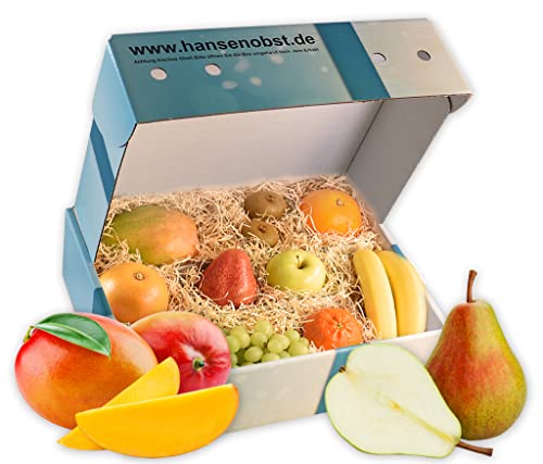 Hansen Obst - Geschenkbox - fruchtige Obst-Box - “Alles Gute” - Präsentkorb - Obst-Geschenkset - gefüllte Obstkiste - Obstbox mit frischem Obst von Hansen Obst