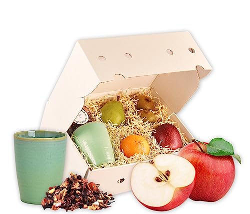 Hansen Obst - Glücksmomente Geschenkbox - fruchtige Obst-Box - “Kleine Auszeit” - Präsentkorb - Obst-Geschenkset - gefüllte Obstkiste - Obstbox mit frischem Obst "Die Fruchtige" von Hansen Obst