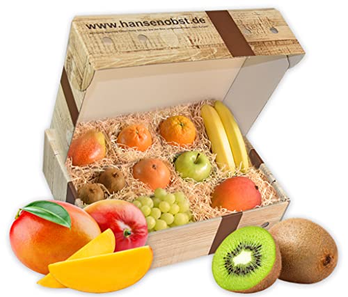 Hansen Obst - Geschenkbox - fruchtige Obst-Box - “Fruchtmix” - Präsentkorb - Obst-Geschenkset - gefüllte Obstkiste - Obstbox mit frischem Obst "Die Rustikale" von Hansen Obst
