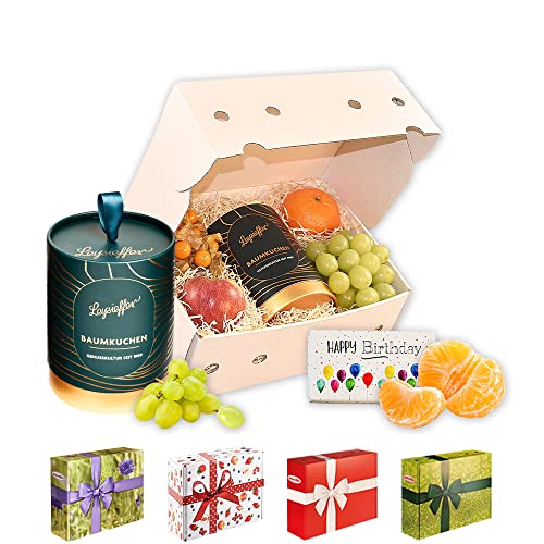 Hansen Obst | Obstbox "Geburtstagskuchen" | Geschenkbox mit frischem Obst | "Die Blumenwiese" von Hansen Obst