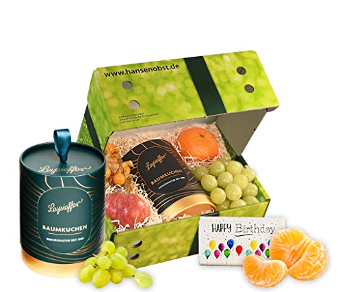 Hansen Obst | Obstbox "Geburtstagskuchen" | Geschenkbox mit frischem Obst | "Die Moderne" von Hansen Obst