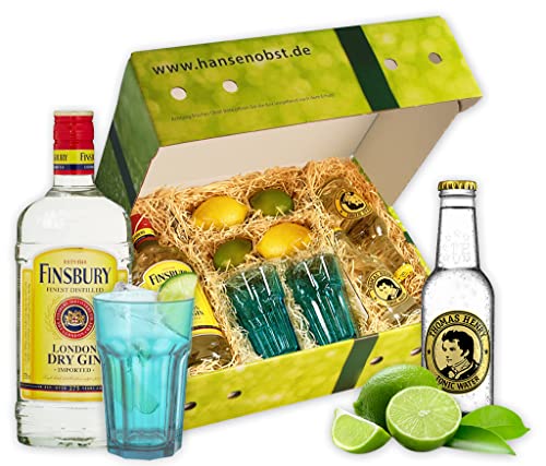 Hansen Obst - Geschenkbox "Gin Tonic-Cocktail" - Cocktail Mix Set - Präsentkorb Cocktail-Starter-Set - Geschenk Cocktail Liebhaber… von Hansen Obst